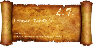 Lohner Teréz névjegykártya
